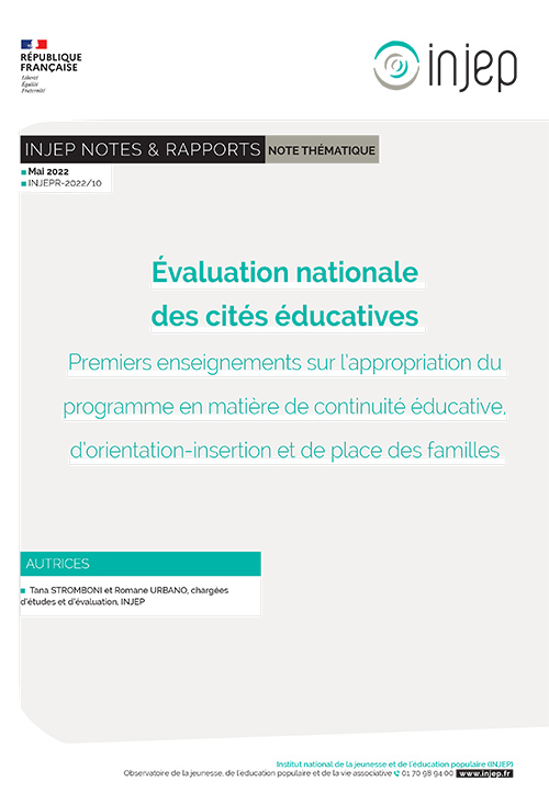 Évaluation nationale des cités éducatives – INJEP