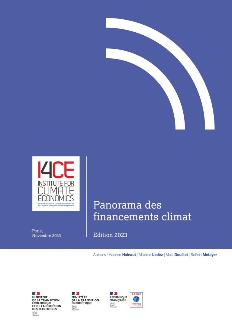 Panorama des financements climat Édition 2023 – I4CE